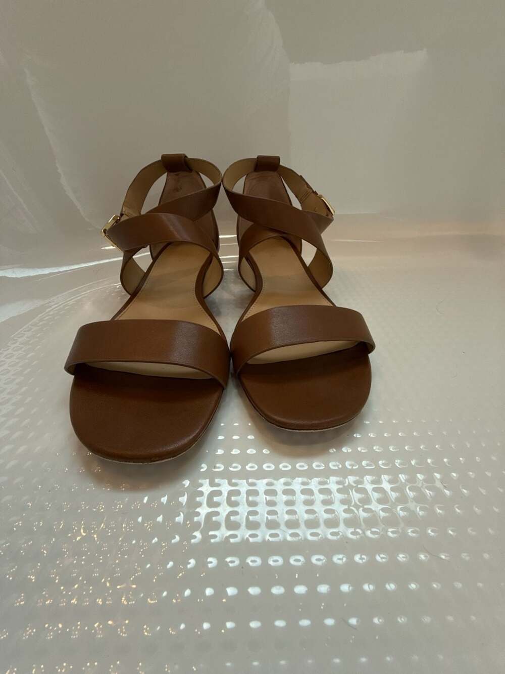 Michael Kors MICHAEL Sabrina Sandals Dark Tan, Size 8.5 M
